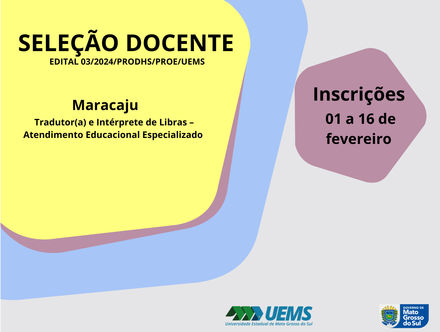Seleção Docente Edital 03/2024 - Tradutor e Intérprete de Libras - Maracaju